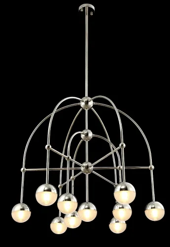 Люстра потолочная TRUENA SP-PL6+3+1 NICKEL Crystal Lux прозрачная на 10 ламп, основание никель в стиле современный арт-деко шар фото 4